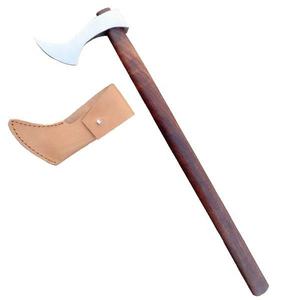 Hand Forged Damascus Steel Camping <b>Axe</b> with Walnut <b>Wood</b> Handle Outdoor Survival Hatchet for Hunting Bushcraft - Product Image 6