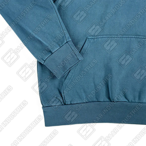 Unisex Teal Blue Hoodie Classic Solid Color Minimalist Streetwear Pullover 100% Cotton Fleece Loose Fit <b>Hip</b> Hop Everyday Comfort - Product Image 5