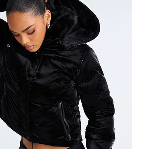 Low MOQ Women Winter Crop Puffer Jacket Twin City Made Casual Wear Padded <b>Bubble</b> <b>Coats</b> Plain Fashion Crop Puffer Jacket - Product Image 4