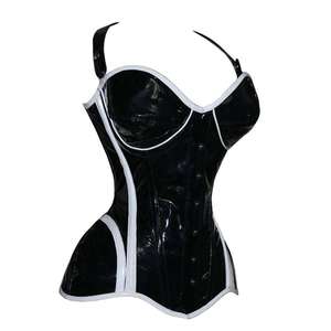 Leather Satin Lingerie Full Bust Corset Light Control Level Breathable Zipper Customization High Quality OEM Service - Product Image 4