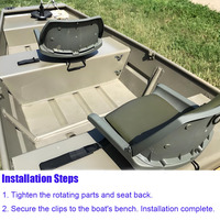 Base de siège de bateau pivotante à 360 degrés SY, fixation par poutre, revêtement poudré, rail coulissant réglable, vente en gros, directement de l'usine OEM