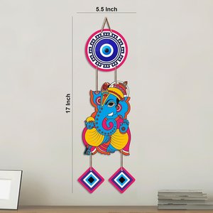 Shree Ganesha Evil Eye Nazar Battu Décoration murale pour l'entrée de la maison Décoration spirituelle Vastu - Product Image 6