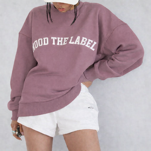 Conjunto de Pantalones Cortos y Sudadera de Punto Casual para Mujer, Sólido, Transpirable, por Encima de la Rodilla, Cuello Redondo, Spandex, Poliéster - Product Image 2