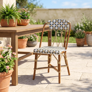 Chaise en rotin de style <span class=keywords><strong>bistrot</strong></span> français, faite à la main, empilable, design, pour café semi-extérieur, restaurant, terrasse, mobilier de jardin - Product Image 4