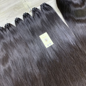 Vente en gros d'extensions de trame à la machine à double traction vietnamiennes brutes faisceaux de cheveux humains HD perruques à fermeture en dentelle - Product Image 6