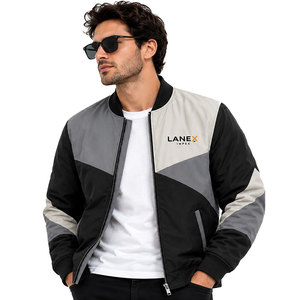 Chaqueta Bomber Personalizada para Hombre con Bloques de Color, Ligera, Cortavientos, con Cierre, Chaqueta Casual de Vuelo, Abrigo de Invierno de Poliéster, Fabricación OEM ODM - Product Image 1