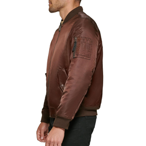 Hot Sale Winter Warm Men's Bomber <b>Canvas</b> Jacket Solid Zipper Stand Collar Low MOQ 2026 Latest Model - Product Image 3