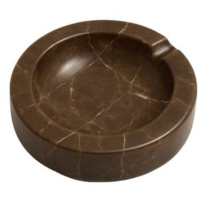 Prix de gros Cendrier rond en marbre brun Bol à fumer décoratif Décoration de maison de luxe pour fumer et cadeaux - Product Image 1