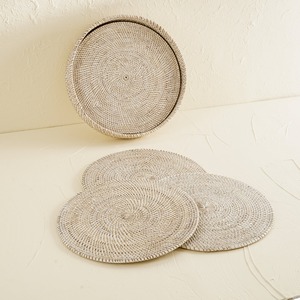 Juego de manteles individuales y cestas de ratán, tejidos a mano, para decoración de mesa. - Product Image 5
