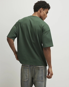 เสื้อยืดโอเวอร์ไซส์ผู้ชาย ผ้าฝ้าย 100% หนานุ่ม ระบายอากาศได้ดี เป็นมิตรต่อสิ่งแวดล้อม ทรงหลวม ไหล่ตก แขนสั้น คอกลม ไม่มีลาย - Product Image 2