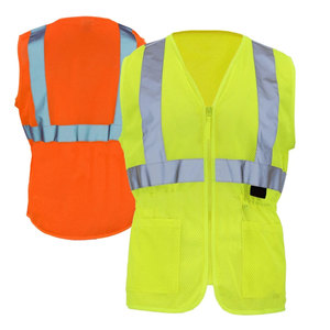 Custom Made <b>Work</b> Engineer Reflective Safety Clothing Industrial <b>Construction</b> High Visible Mesh Safety Vest - Product Image 3