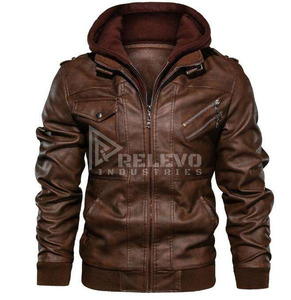Nouvelle veste en cuir de vachette élégante et personnalisée pour homme, veste en cuir de moto pour homme, veste en cuir de crocodile à bas prix - Product Image 5