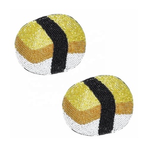 Handmade Glass Beads Sushi Coaster Set of 4 Tea Cup Drink Glass <b>Coffee</b> Mugs Dining <b>Table</b> Use Coaster Office <b>Table</b> Home Coaster - Product Image 1