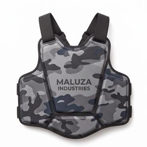 Protector de Pecho Ligero para Boxeo MALUZA INDUSTRIES, Absorbe Impactos, para Muay Thai y Sparring, de Cuero PU, Protector de Costillas Profesional - Product Image 1