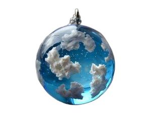 Couleur pleine résine nackles Creative Handmade Glowing nackles Dans unique Dark Blue Sky Clouds Resin Luminous Necklace For Wome - Product Image 5