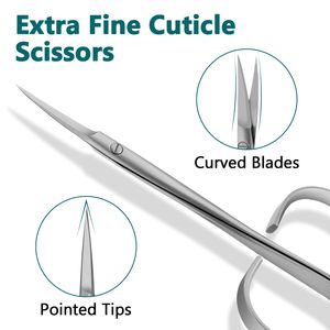 <b>Cuticle</b> Nail <b>Scissor</b> Professional Stainless Steel <b>Cuticle</b> <b>Scissors</b> Extra Fine Curved Eyebrow <b>Scissor</b> Latest New Design - Product Image 3