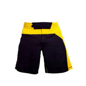 Shorts de boxe personnalisés en satin blanc et noir avec ceinture pour entraînement MMA - Product Image 4