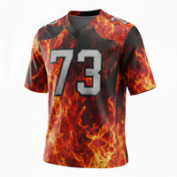 Uniforme Deportivo para Hombre, Jersey de Fútbol Americano, Ropa Deportiva Personalizada, Mangas Cortas, 100% Poliéster, Ligero y Cómodo