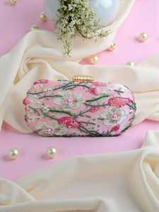 Bolso de Mano Casual de Moda con Bordado de Media Luna Estampada Hecho a Mano para Mujer, Cartera de Noche de Diseñador para Novia/Boda - Product Image 2