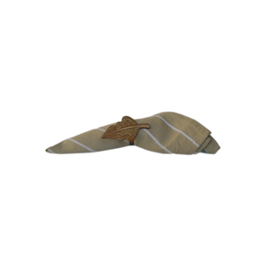 Anillo para Servilletas con Diseño de Hoja y Acabado Antiguo, Porta Servilletas de Aluminio de Primera Calidad con Diseño Estándar - Product Image 1