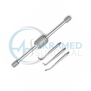 Removedor Manual de Coronas Dentales Morrel con 3 Puntas Intercambiables de Acero Inoxidable, Instrumento Restaurador con Certificación CE ISO - Product Image 6