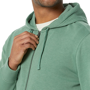 Sweat à capuche zippé en polaire vert pour homme – Prix raisonnable - Product Image 3