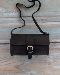 Bolso Bandolera Cilíndrico de Cuero Genuino Vintage, Bolso de Hombro con Cierre de Hebilla, Ligero para Viajes Diarios - Product Image 3