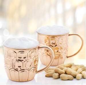 Jarra de Cobre Martillada a Mano para Cerveza, Juego de Jarras de Cobre Moscow Mule, Jarra de Cerveza de Acero Inoxidable y Cobre al Mejor Precio - Product Image 1