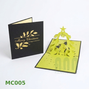 High Quality Offset Printed 3D <b>Paper</b> Christmas Prayer 'Thank You' Greeting Cards Matte/<b>Gloss</b> Varnish UV/Embossing Kid-Friendly - Product Image 5