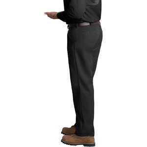 Pantalon de travail pour homme sur mesure, résistant aux taches, devant plat, noir, 44W X 32L pour vêtements de travail - Product Image 1