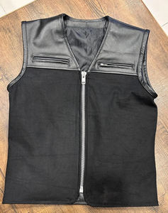 Veste de motard en denim premium, design entièrement personnalisé et cuir noir véritable, coupe raffinée, veste en cuir pour moto pour tous les motards - Product Image 1