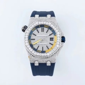 Reloj unisex de lujo de acero inoxidable de 41 mm con caja poligonal, cristal de zafiro, cronógrafo, movimiento mecánico automático y cierre desplegable. - Product Image 2