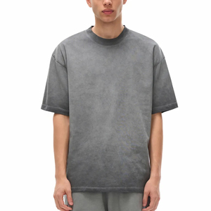 เสื้อยืดโอเวอร์ไซส์ แขนสั้น คอกลม สีพื้น ลายมัดย้อม ดีไซน์เรียบง่าย สไตล์ลำลอง เป็นมิตรกับสิ่งแวดล้อม ผ้าฝ้ายเจอร์ซีย์ถัก 100% ทรงพอดีตัว - Product Image 5