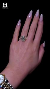 Custom Radiant Cut Moissanite Ring Hidden Halo Design Gold Pave Diamond Band Bridal Engagement Ring - Product Image 5