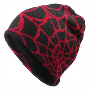 Bonnet tricoté vintage à carreaux en acrylique pour l'automne et l'hiver, idéal pour la vie quotidienne et Noël - Product Image 4