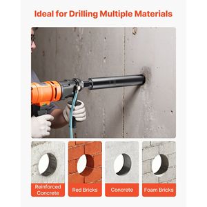Punta da trapano di alta precisione da 2-1/2 pollici per muratura e cemento, profondità di foratura 14 pollici, filettatura interna 1-1/4 In-7, saldatura a umido - Product Image 4