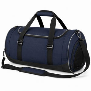 2026 New Top Trending Custom Logo <b>Navy</b> Blue Gym Duffel <b>Bag</b> with Ventilated Shoe Compartment Large Capacity Sports Travel <b>Bag</b> - Product Image 4