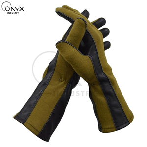Wholesale Custom Nomex Flight Gloves Fire Resistant Flame Retardant Premium Sheepskin Leather Tactical Aviation Safety Gloves - Product Image 6