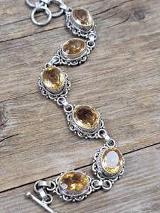 Natural Citrine Topaz 925 Sterling Silver Handmade Adjustable <b>Bracelet</b> Gemstone Jewelry Designer <b>Boho</b> <b>Bracelet</b> for Unisex - Product Image 4
