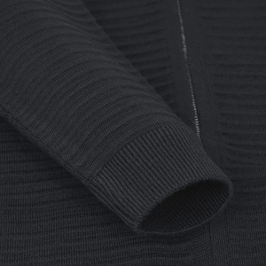 <b>Mens</b> Full Zip Knit Sweater Mock Neck <b>Long</b> Sleeve Ribbed <b>Cardigan</b> Warm Autumn Winter Jacket Casual Regular Fit 100% Cotton - Product Image 4