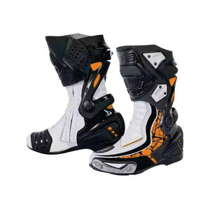 Top Selling Motorbike <b>Boots</b> Racing Jersey Men <b>Leather</b> Riding Shoes Waterproof Breathable Comfortable Motorcycle Racing Shoes - Product Image 5