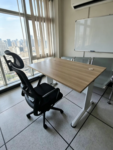 Modern Durable AY <b>Office</b> System Conference <b>Table</b> Rectangular Shape Metal Legs Melamine Finish for Professional Home <b>Office</b> Setup - Product Image 1