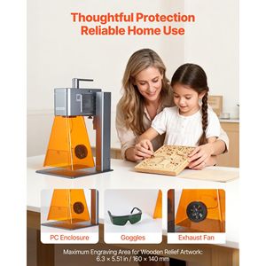 Grabador Láser Dual de 2W IR y 20W Azul, Portátil, de Alta Velocidad (10,000 mm/s), Máquina 2 en 1 para Grabado de 6.3 x 5.5 - Product Image 6