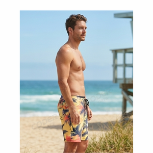 Shorts de Playa para Hombre, Diseño Nuevo, Cintura Elástica, Transpirables, Estilo Tropical, para Piscina, Escapadas a la Costa, Agua - Product Image 4