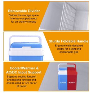 Réfrigérateur et chauffe-plat portable 24L 12V pour voiture, maison et voyage – Glacière double usage pour voiture - Product Image 3