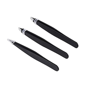 Ensemble de pinces à épiler en papier noir pour manucure, usage domestique et professionnel, 3 pièces, pinces à épiler pour sourcils personnalisées - Product Image 6