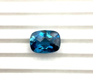 Topacio Azul de Londres de 12 mm y 18 mm, Corte Cojín, Facetado, Piedras Sueltas, Topacio Azul Natural, Piedras Calibradas, Venta al por Mayor para Joyería - Product Image 5