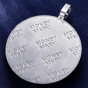 Solid 925 Silver Round Charm Pendant Moissanite Custom Angel with Money Bag Hip Hop <b>Iced</b> <b>Out</b> Charm Pendant for <b>Chain</b> - Product Image 3
