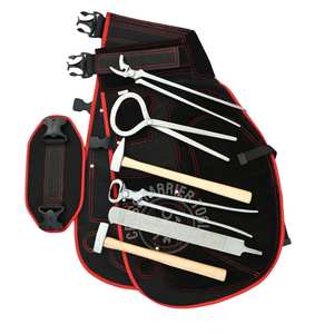 Kit d'outils de fermeur en gros avec tablier en cuir, coupe-crevasses, cisaille à sabots de 15 pouces, testeur de sabots, pince courbée et râpe à sabots - Product Image 1