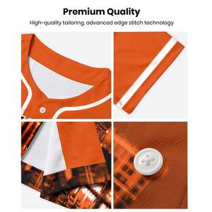 Camiseta de Béisbol Sublimada Personalizada, Uniforme Deportivo Transpirable de Poliéster para Equipos, Camiseta Deportiva Transpirable de Poliéster - Product Image 5